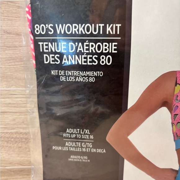 80s WORKOUT Costume (ADULT Large/X-Large) - Picture 2 of 4
